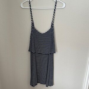 American Eagle Navy and White Striped summer Dress